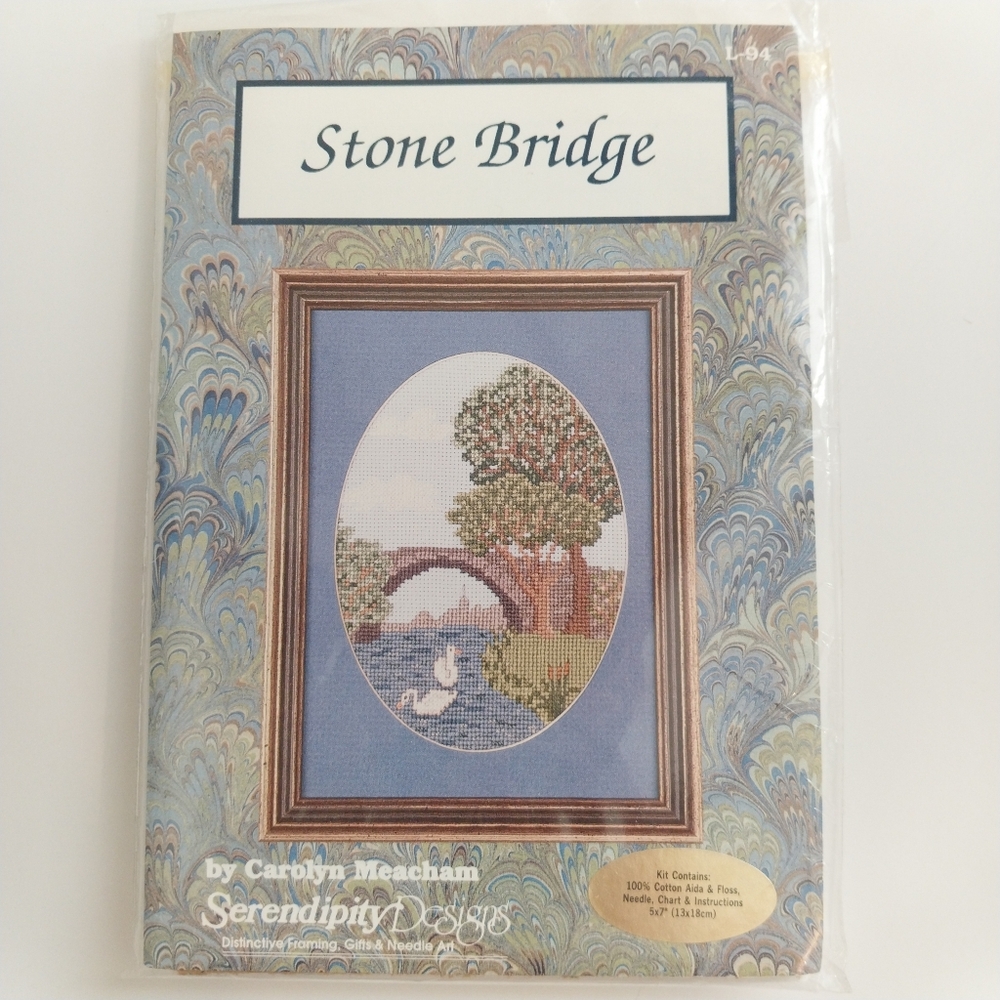 Vintage Serendipity Designs Stone Bridge Counted Cross Stitch Kit #KL-94 New